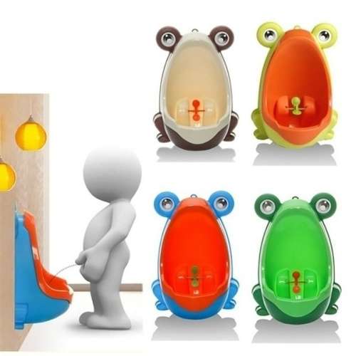 Cute Frog Potty Toilet Training Kids Wall-mounted Urinal For Boy Pee Trainer 