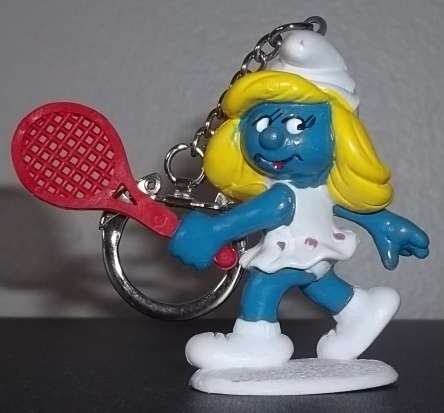 Rare Variant TENNIS SMURFETTE!! Peyo PORTUGAL !! 1981 !! Smurfs! Excellent Condition Smurf!!