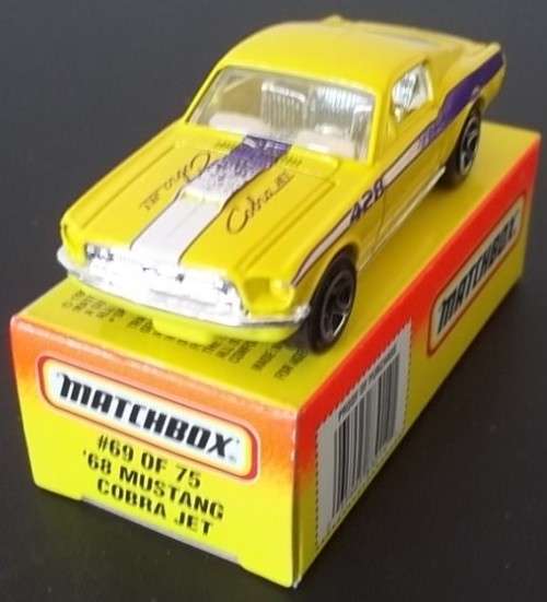 #69 of 75 '68 MUSTANG COBRA JET !! 1996 !! RARE !! MINT with  Original Box !! Matchbox!! EXCELLENT !
