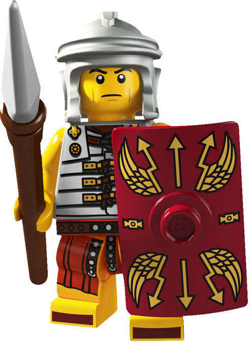 LEGO ROMAN SOLDIER (Number 10 of 16) SERIES 6 Minifigure !! RARE !! Sealed In Unopened Packet !!