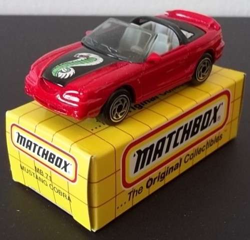 MATCHBOX MUSTANG COBRA MB 71 !! 1993 !! RARE ! + Original Box ! Matchbox!! EXCELLENT