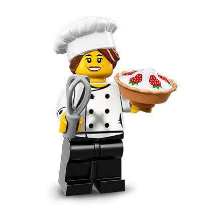 LEGO GOURMET CHEF (Number 3 of 16) SERIES 17 Minifigure !! Sealed In Unopened Packet !!