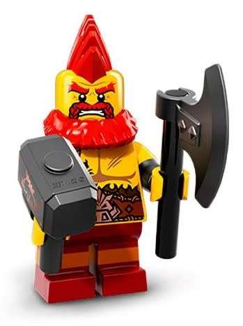 LEGO BATTLE DWARF (Number 10 of 16) SERIES 17 Minifigure !! Sealed In Unopened Packet !!