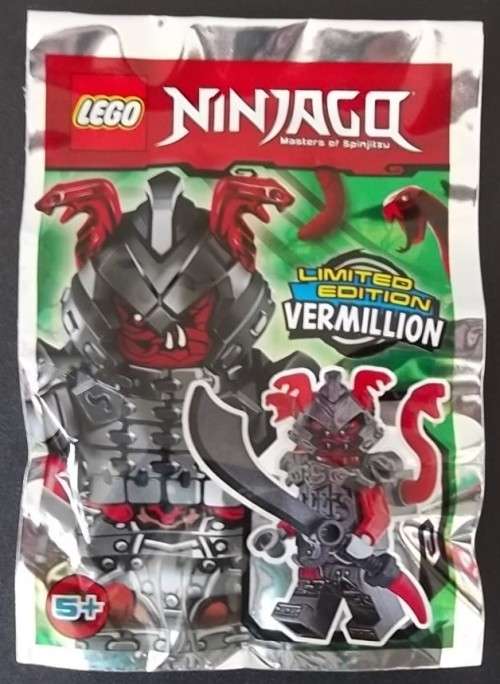 LEGO NINJAGO SPECIAL LIMITED EDITION VERMILLION MINIFIGURE ! 891726 ! RARE UNOPENED PROMO POLYBAG