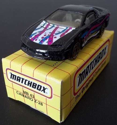 MATCHBOX MB 43 CAMARO Z-28 !! BLACK VARIANT  !! MINT +  Original Box !! EXCELLENT !