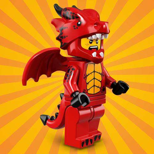 LEGO DRAGON SUIT GUY (Number 7 of 17) SERIES 18 Minifigure !! Sealed In Unopened Packet !!