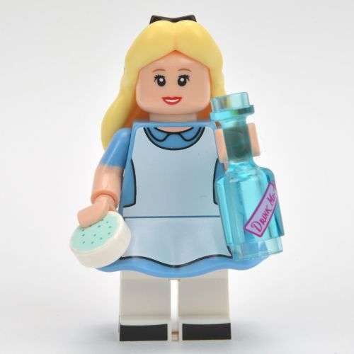 LEGO ALICE (Number 7 of 18) DISNEY SERIES Minifigure !! RARE ! Sealed In Unopened Packet !
