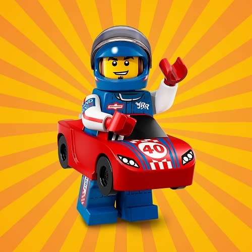 LEGO RACE CAR GUY (Number 13 of 17) SERIES 18 Minifigure !! Sealed In Unopened Packet !!