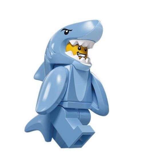LEGO SHARK SUIT GUY (Number 13 of 16) SERIES 15 Minifigure !! RARE !! Sealed In Unopened Packet !!