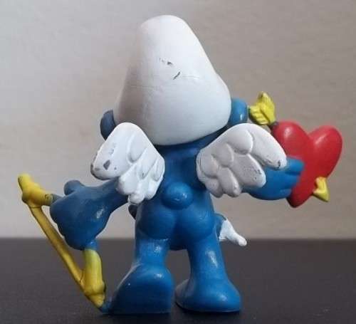 Original Vintage VALENTINE SMURF!! Peyo PORTUGAL!! 1981 !! Smurfs!!!!