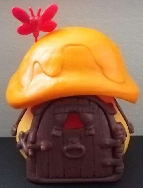 Original Smurf House ! COMPLETE ! RARE + VALUABLE ORANGE VARIANT ! Schleich! Smurfs