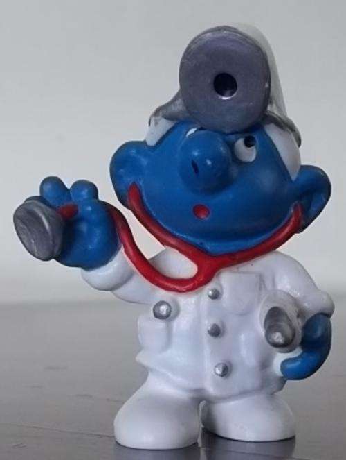 Original Vintage DOCTOR SMURF !! Rare !! 1978  West Germany !!  Smurfs!