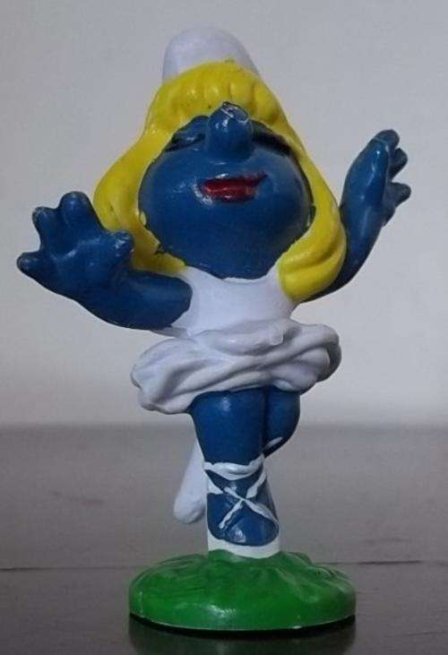 Original Vintage BALLERINA SMURFETTE ! GREAT CONDITION !! Peyo Hong Kong ! 1978 ! Smurfs!