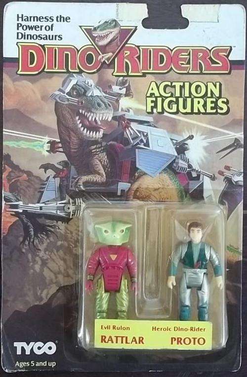 TYCO DINO RIDERS  PROTO / RATTLAR !! 1987 !! MINT ON CARD ! SEALED !! EXCELLENT !