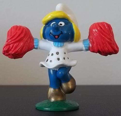 Original McDONALDS PROMO CHEERLEADER SMURFETTE ! RARE ! HIGH VALUE ! Smurfs! EXCELLENT
