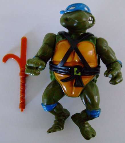 LEONARDO with weapon!! EXCELLENT !! Vintage Teenage Mutant Ninja Turtles!! TMNT ! 1988 ! High Value