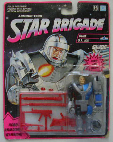 1993 G.I. Joe Armour Tech Star Brigade DUKE Mint on CARD !! Never Touched Figure!! HASBRO !! RARE !!