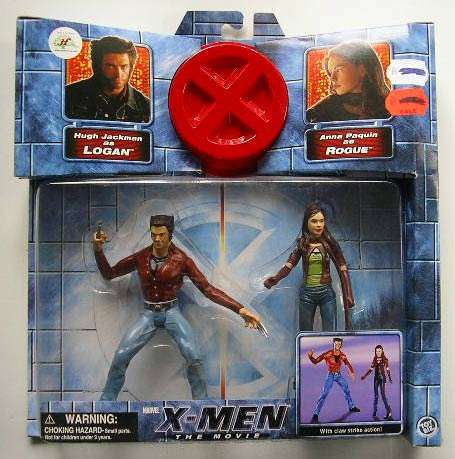 LOGAN + ROGUE 2 Pack  X-MEN The Movie !! Excellent Condition !! Sealed in Unopened Packaging !