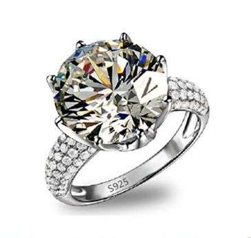 Superb Brilliant Cut 5.51ct Cr Diamond Designer Solitaire & Accents Size 6-9