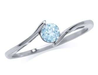 **SOLID STERLING SILVER!** 0.32 Carat Genuine Blue Topaz Elegant Style Ring 9