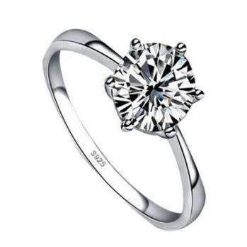 **Stunning Quality 0.95 Carat Simulated Diamond Solitaire Ring