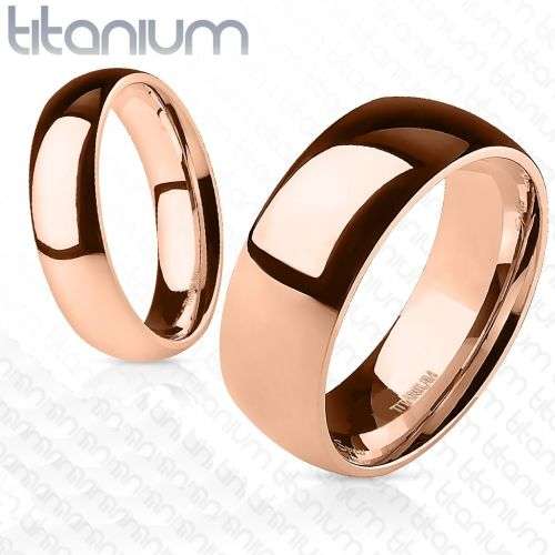 FREE SHIPPING!**SOLID TITANIUM RING ROSE GOLD IP