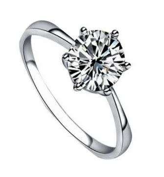 **Stunning Quality 0.95 Carat Simulated Diamond Solitaire Ring