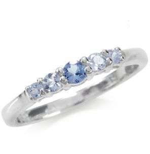 **Crazy Wednesday** Absolutely Stunning!! 5-Stone Natural Tanzanite 925 Sterling Silver Ring