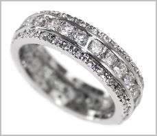 2.49CTW ETERNITY HEIRLOOM- BRILLIANT CUT CREATED DIAMOND RING size 5