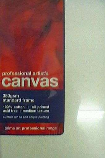 STRETCHED BLANK CANVAS - PROFESSIONAL RANGE IDEAL FOR OILS AND ACRYLICS 250 X 250 mm 10"X10"