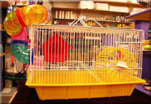 DELUXE HAMSTER HAPPY HOME CAGE COMPLETE WITH ACTIVITY TUBE, WHEEL & HOUSE