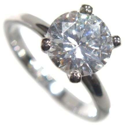 **FREE SHIPPING**2.05CTW!!! SUBLIME SOLITAIRE BRILLIANT CUT CREATED DIAMOND RING size J1/2