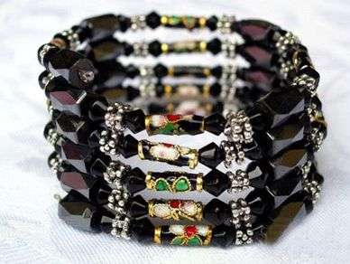 SUPERBELY HANDCRAFTED NECLACE/BRACELET WITH CLOISONNE AND GENUINE MAGNETIC BEADS
