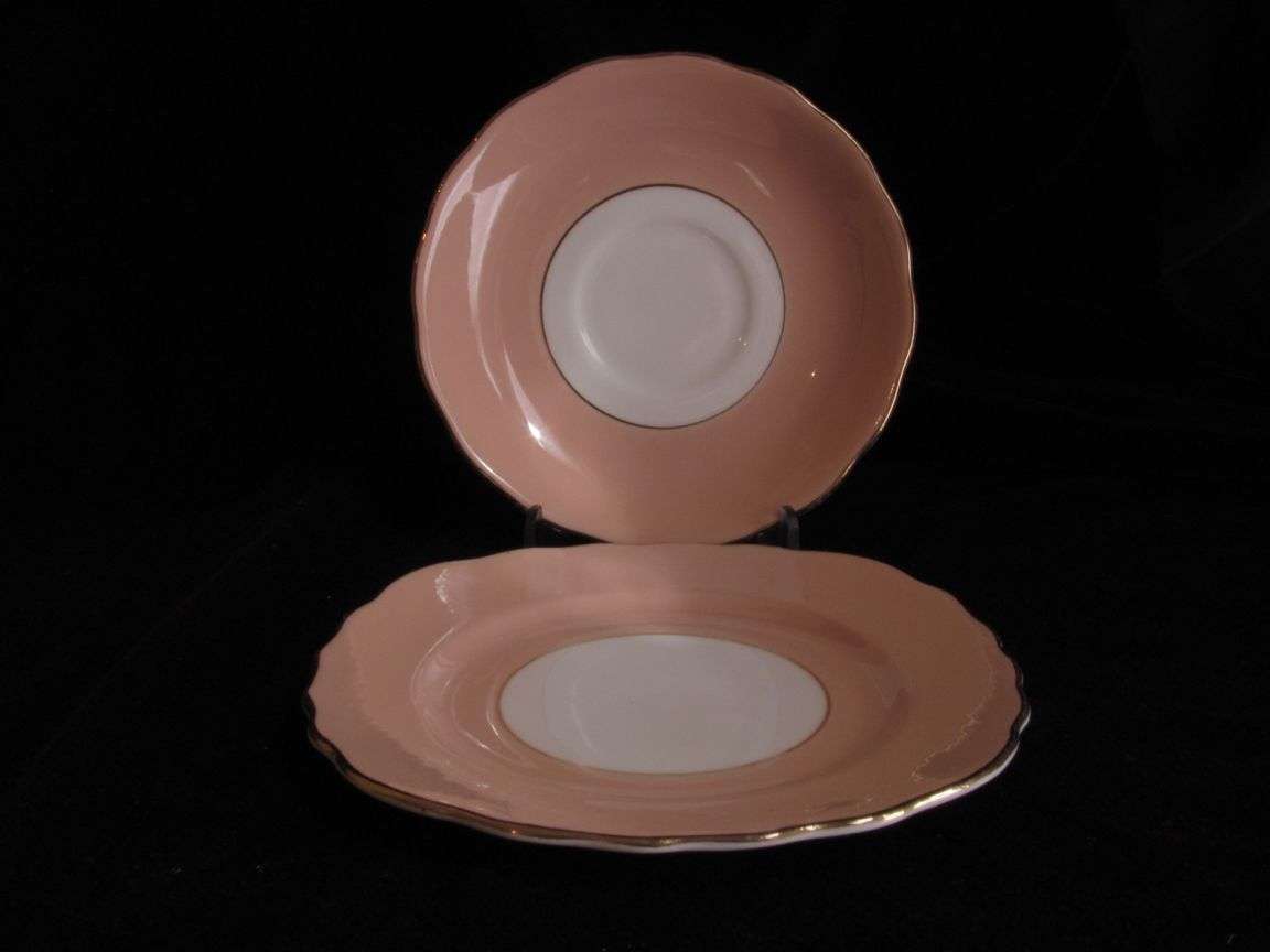 Lovely Peach Colclough Duo Of Side Plate And Saucer-Come And See!