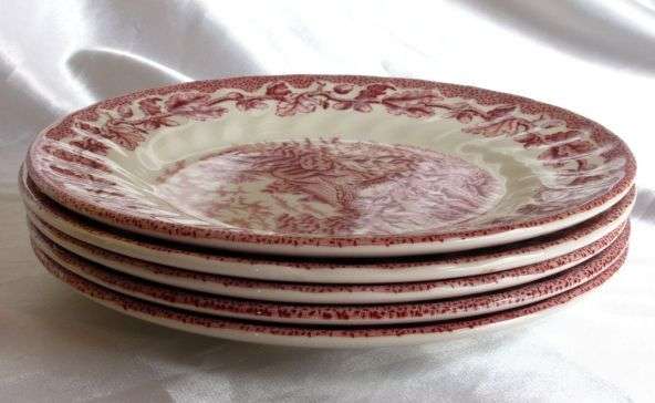 Royal Wessex Bread & Butter Plate (1 of 5): Man Riding a Horse.  Take a moment and come have a look!