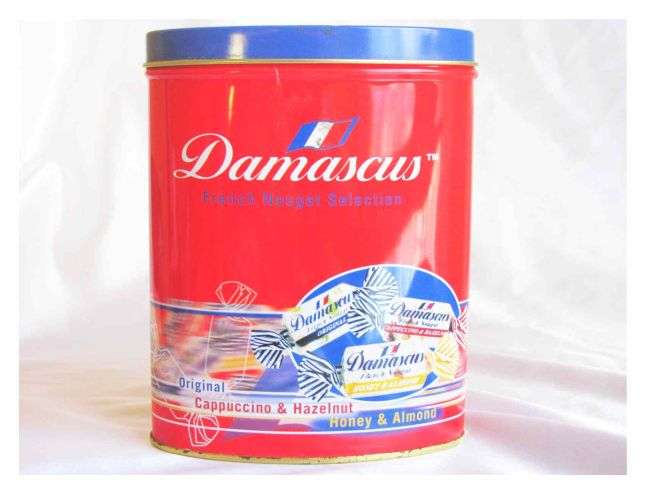 Damascus French Nougat Tin- Nice!