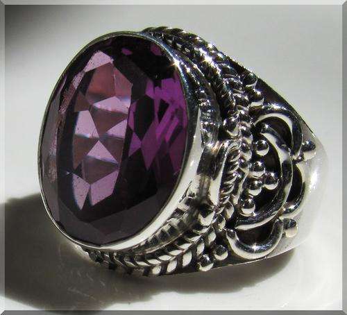 ROYAL AMETHYST!!! 4.2CT AMETHYST SET IN SOLID STERLING SILVER RING size 8