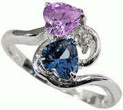 **DIRECT IMPORT!**STUNNING CZ SAPPHIRE, PINK TOPAZ&DIAMONDS SIZE 7