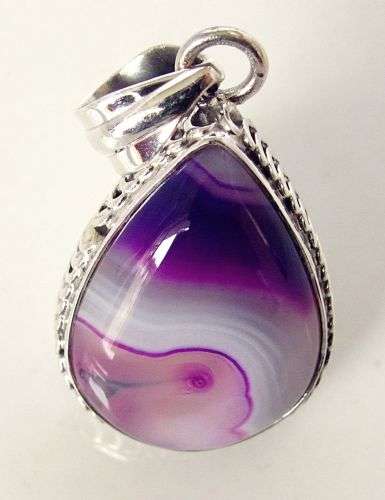 **72% Reduced Shipping!!** BIG AND BEAUTIFUL...Botswanna Agate In Sterling Silver Setting.