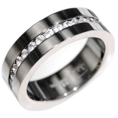 **FREE SHIPPING**1.80CTW TITANIUM ETERNITY BAND RING size 11