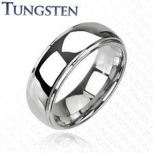 **Fully insured INTL shipping!!**Tungsten Carbide Wedding Ring Shiny 2 Tier Size 5-13