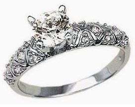 **Superb 0.75 Carat Cr. Diamond Brilliant Round Cut Set in Solid Sterling Silver Ring