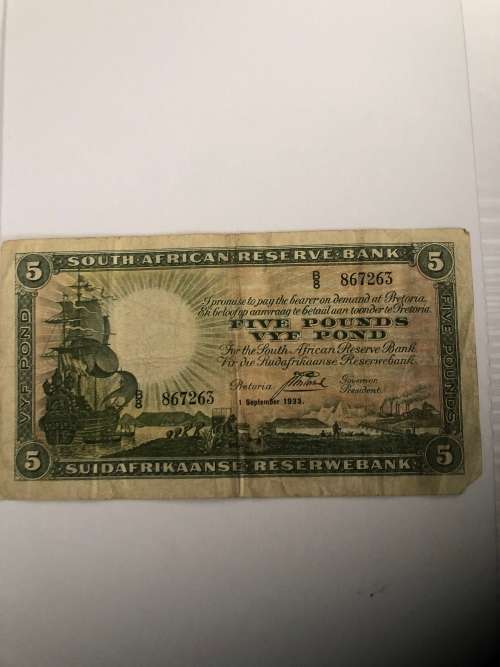 1933 Five Pound Bank Note