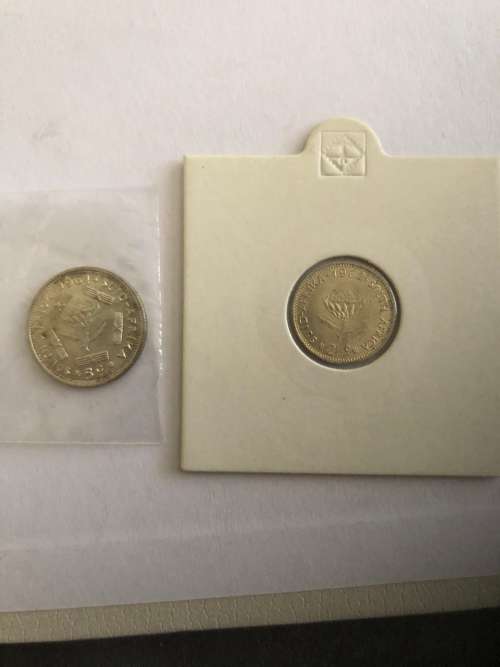 South African 1964 5c and 1962 2 1/2c