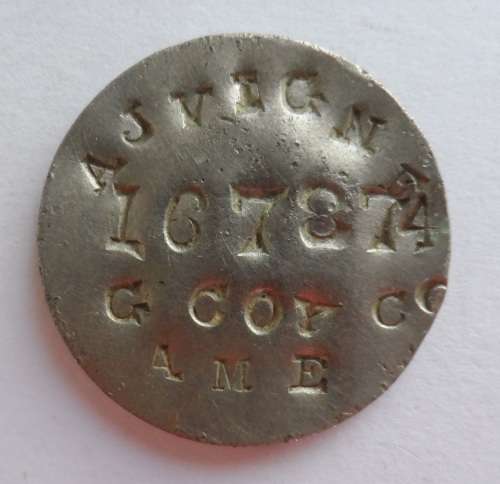 Trench Art Dog Tag on Italian Coin