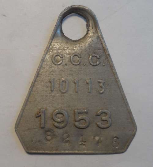 Vintage City of Cape Town Cycle License 1953