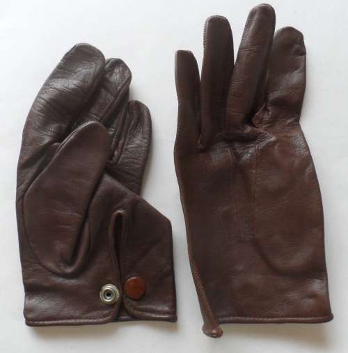 Brown Military/Police Leather Gloves