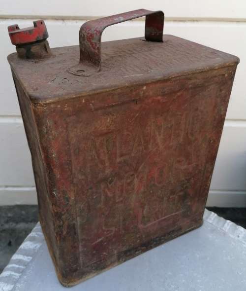Rare 2 Gallon Atlantic Motor Sprit Can