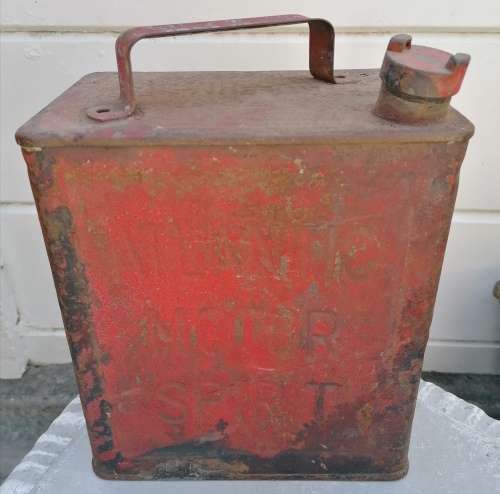 Rare 2 Gallon Atlantic Motor Sprit Can