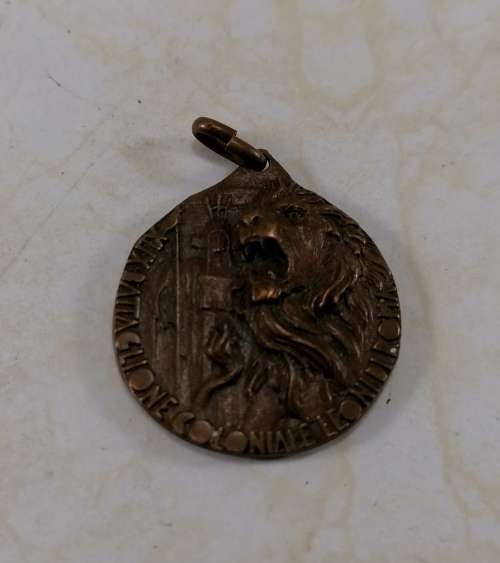 Italian Colonial Era Military Type Medallion/Pendant